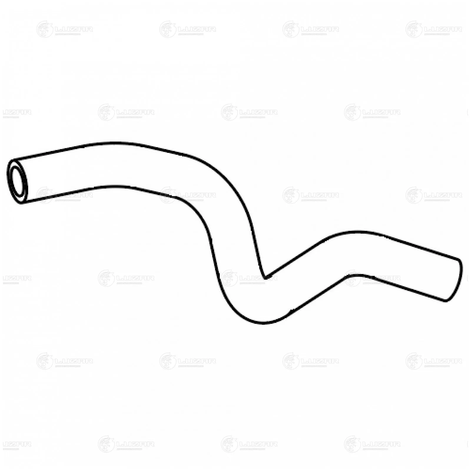 Патрубок отоп. для Kia Optima (15-) 2.0i подвод. (EPDM,1шт.) LUZAR LPKh 08501