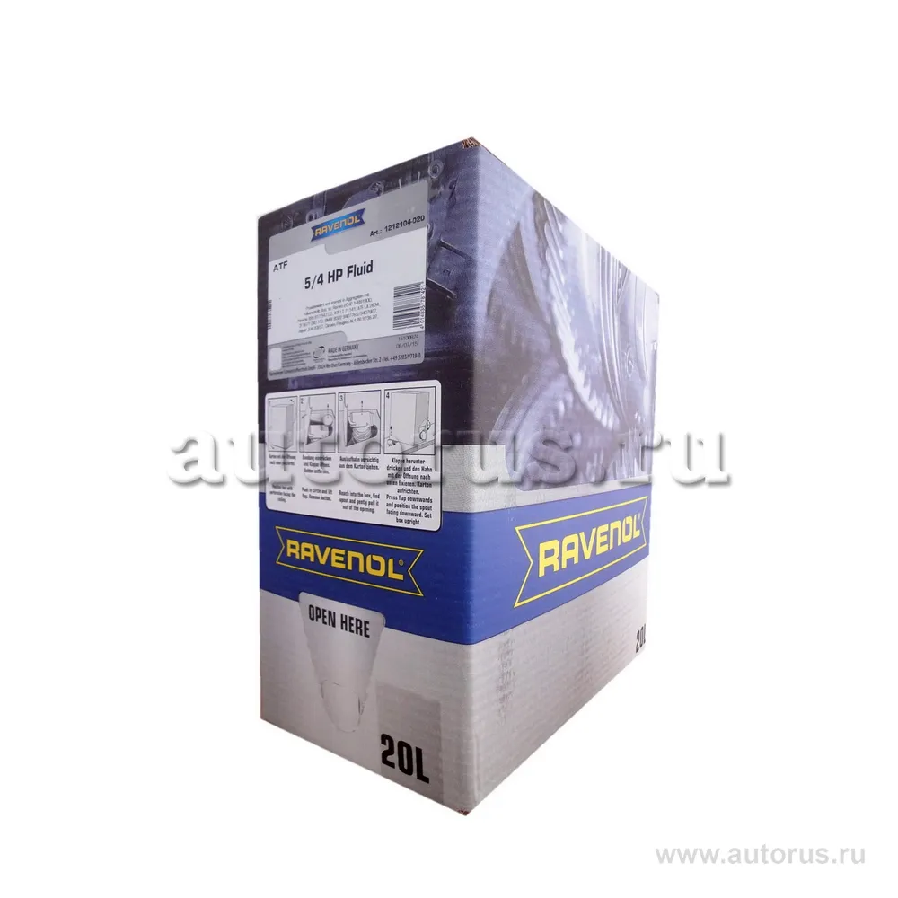 Трансмиссионное масло RAVENOL ATF 5/4 HP Fluid (20л) ecobox 1212104-B20 (4014835787421)