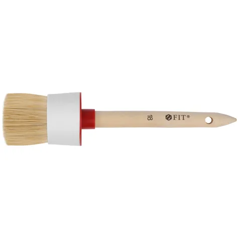 Кисть круглая, натуральная светлая щетина №18 (60 мм) FIT 01310