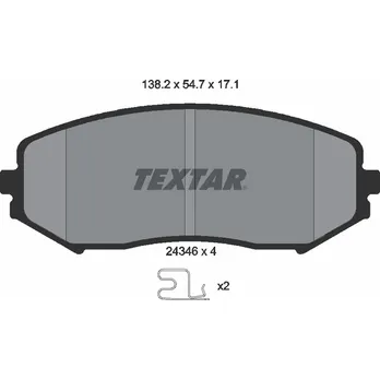 Колодки тормозные передние TEXTAR 2434601