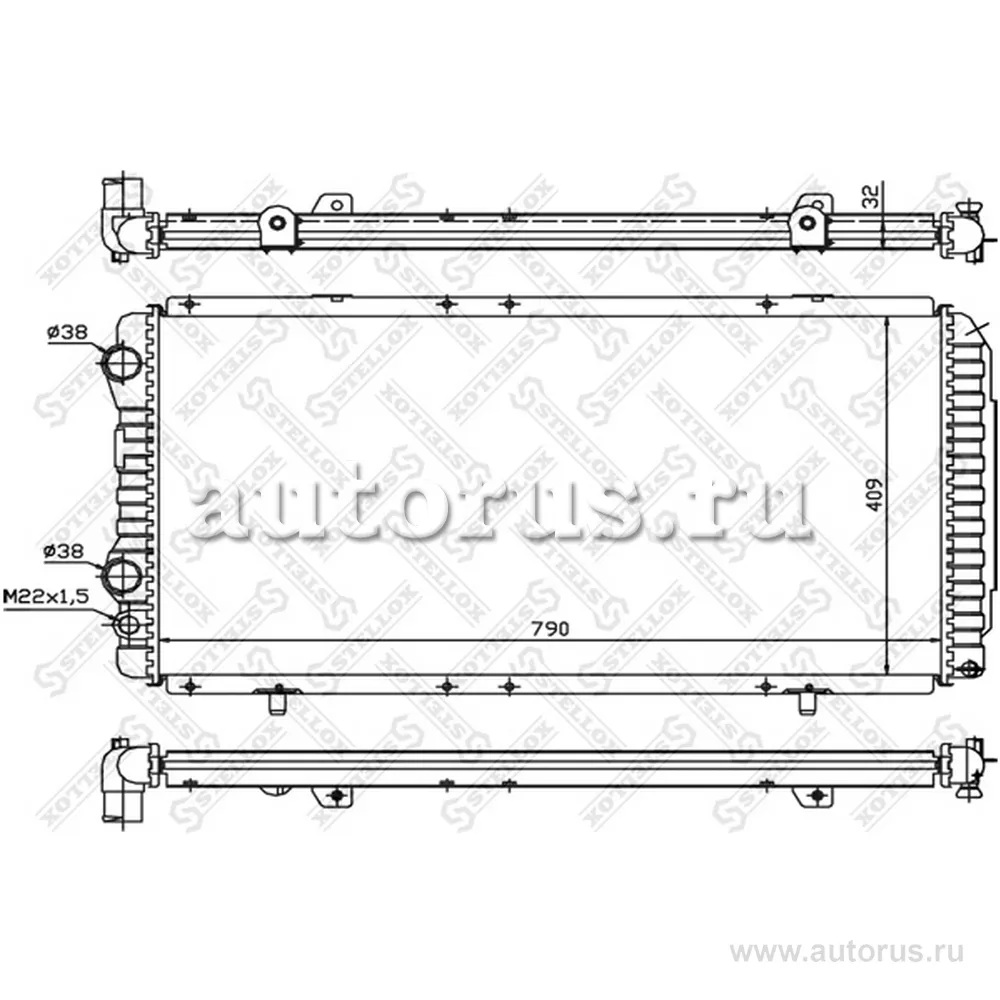Радиатор системы охлаждения Fiat Dukato,Citroen Jumper 2.0-2.8TDi STELLOX 10-25027-SX