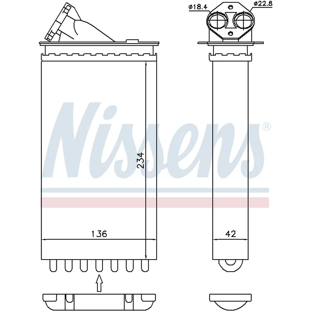 Радиатор отопителя салона NISSENS 72655