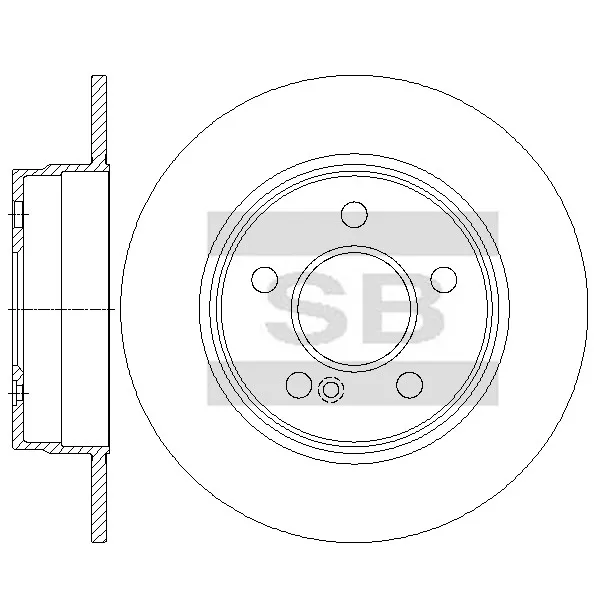 Диск тормозной, задний SANGSIN BRAKE SD5426