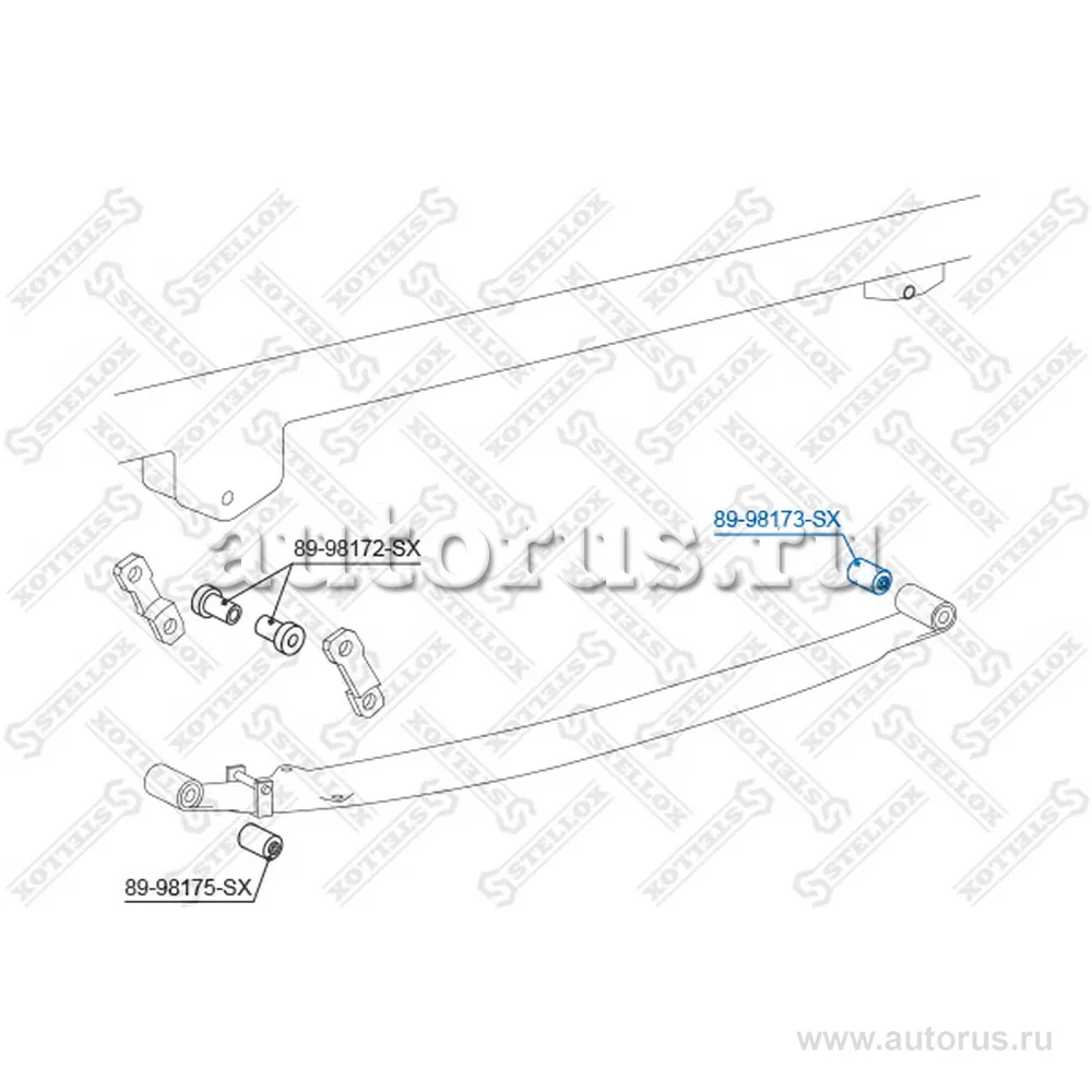 Втулка рессоры нижн. Toyota Hi-Ace YH#/LH# STELLOX 89-98173-SX