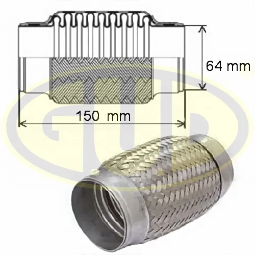 Гофра глушителя 64x150 G.U.D GFP364150