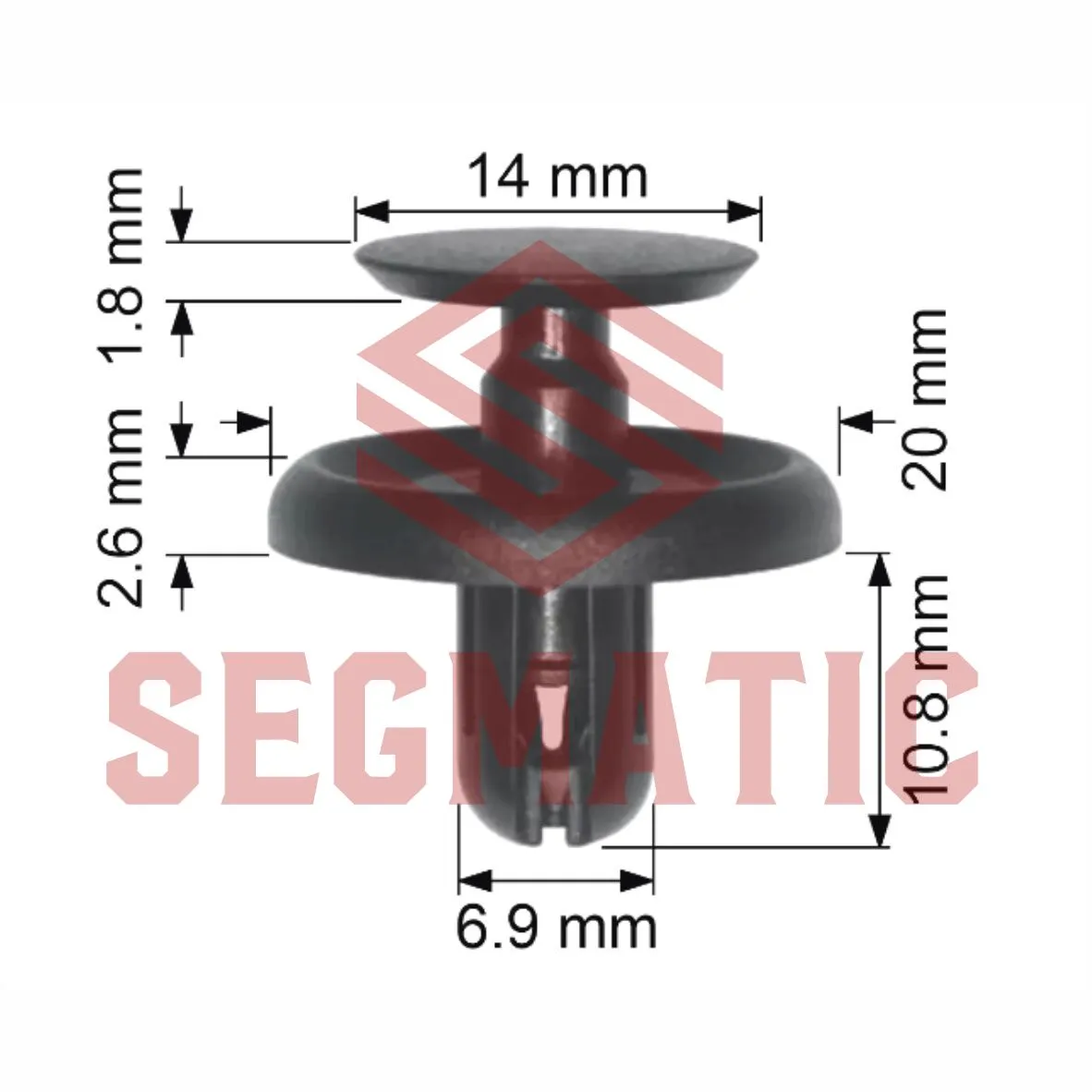 Клипса пластмассовая NISSAN SEGMATIC SG70203045