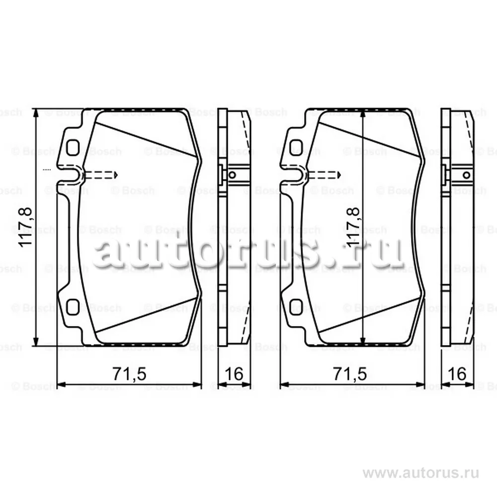 Колодки MERCEDES-BENZ S-CLASS (W220) 98-05 BOSCH 0986495278