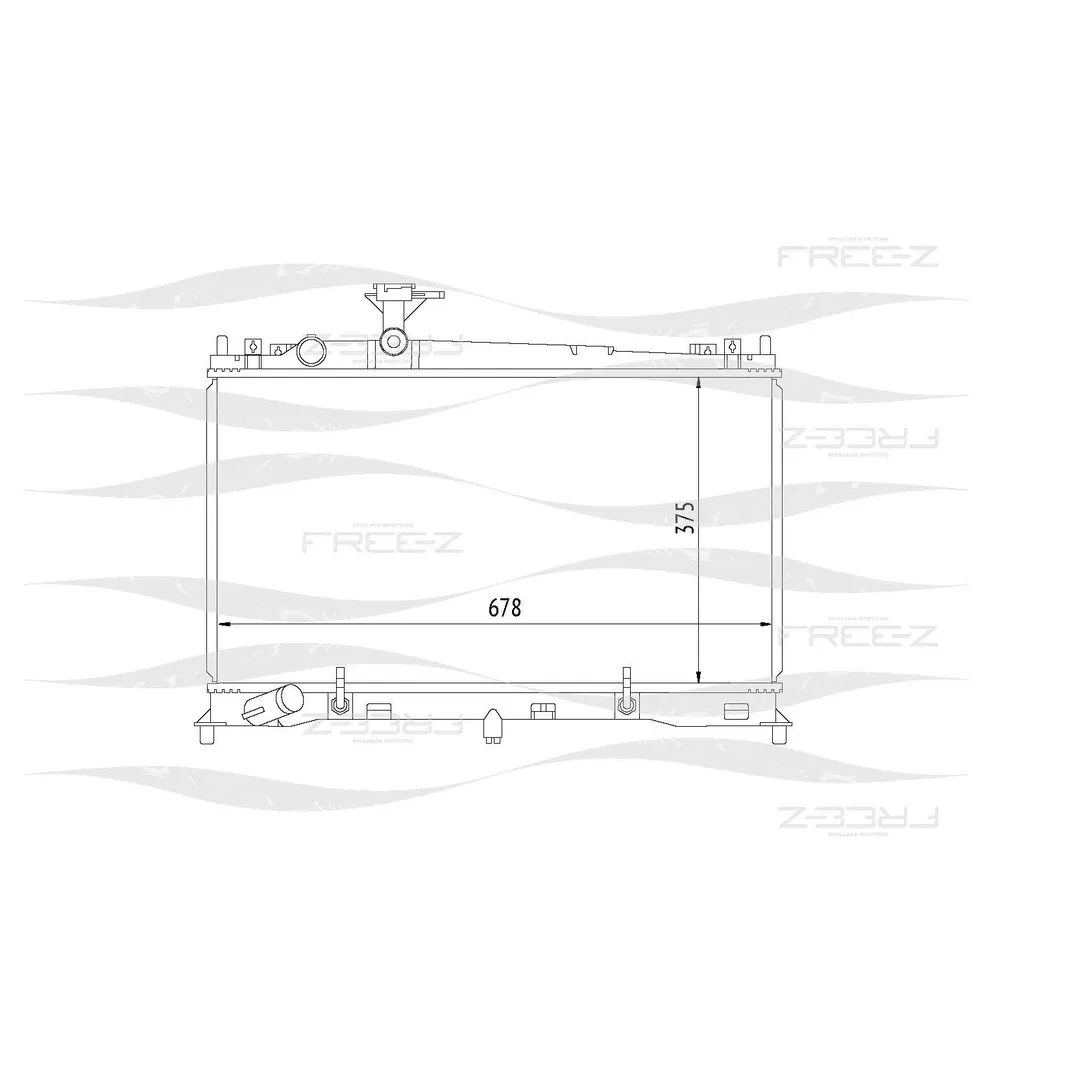 Радиатор охлаждения MAZDA 6 02-> FREE-Z KK0284