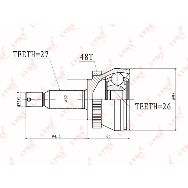Шрус LYNXauto CO-3633A