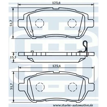 Колодки тормозные перед. FORD FIESTA VI / MAZDA 2 / SUZUKI SWIFT IV для барабан.торм. STARKE 176-719