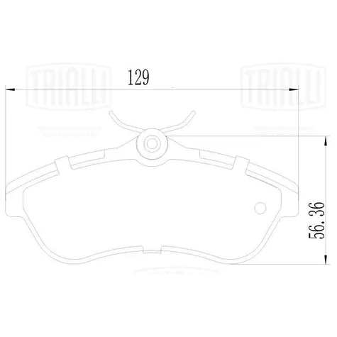 Колодки торм. для а/м Citroen C2 (03-)/C3 (02-) диск. перед. 129x56 (PF 4198) TRIALLI PF 4198