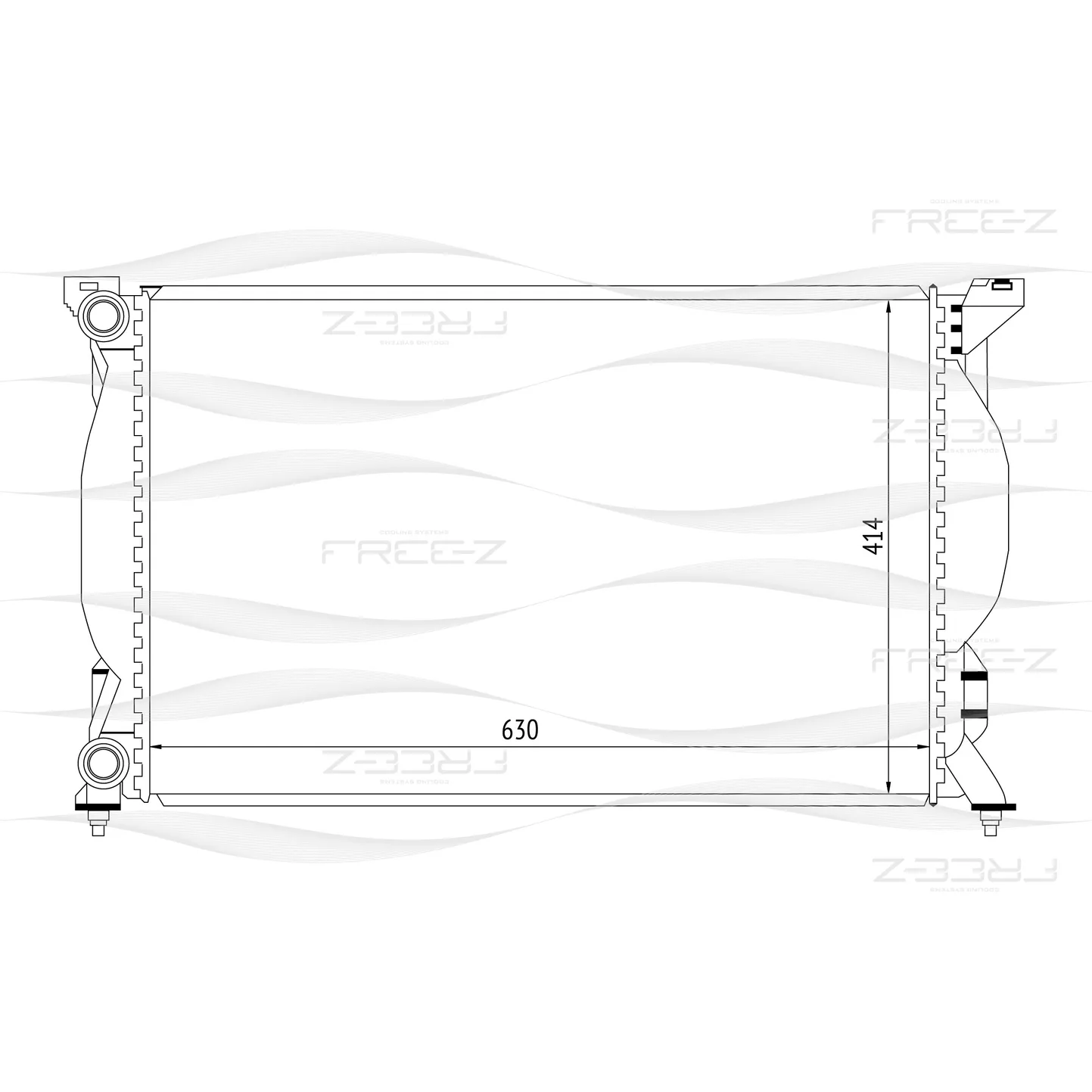 Радиатор охлаждения AUDI A4/A6 00-> FREE-Z KK0104