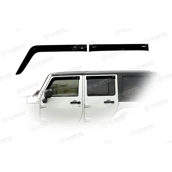 Дефлектора на окна Jeep Wrangler (JK) 2007EuroStandard деф.окон Cobra Tuning JE10907