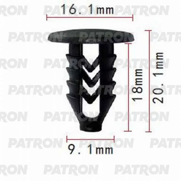Клипса пластмассовая FIAT применяемость: крепление обшивки PATRON P370978