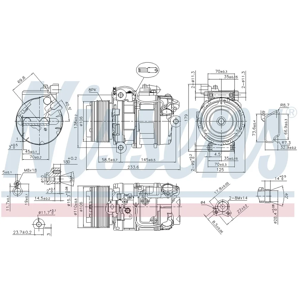 Компрессор кондиционера NISSENS 89595