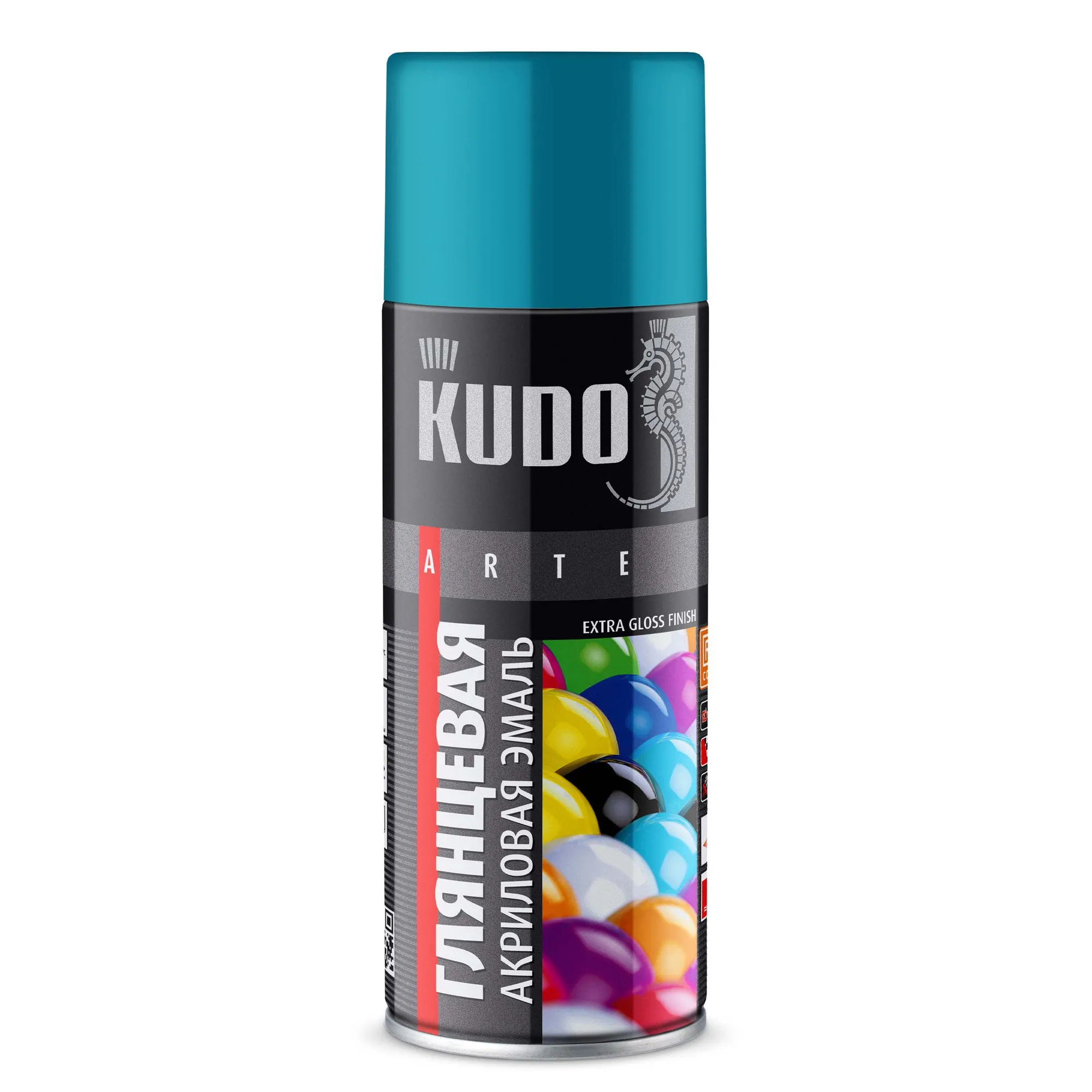 Эмаль универсальная акриловая RAL 5018 бирюзовая высокоглянцевая KUDO KUDO KUA5018