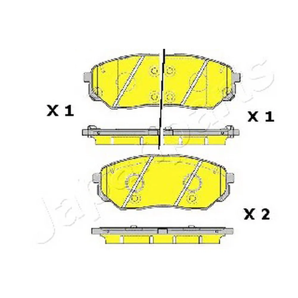 Колодки тормозные KIA SORENTO III 15- передние JAPANPARTS PAK30AF