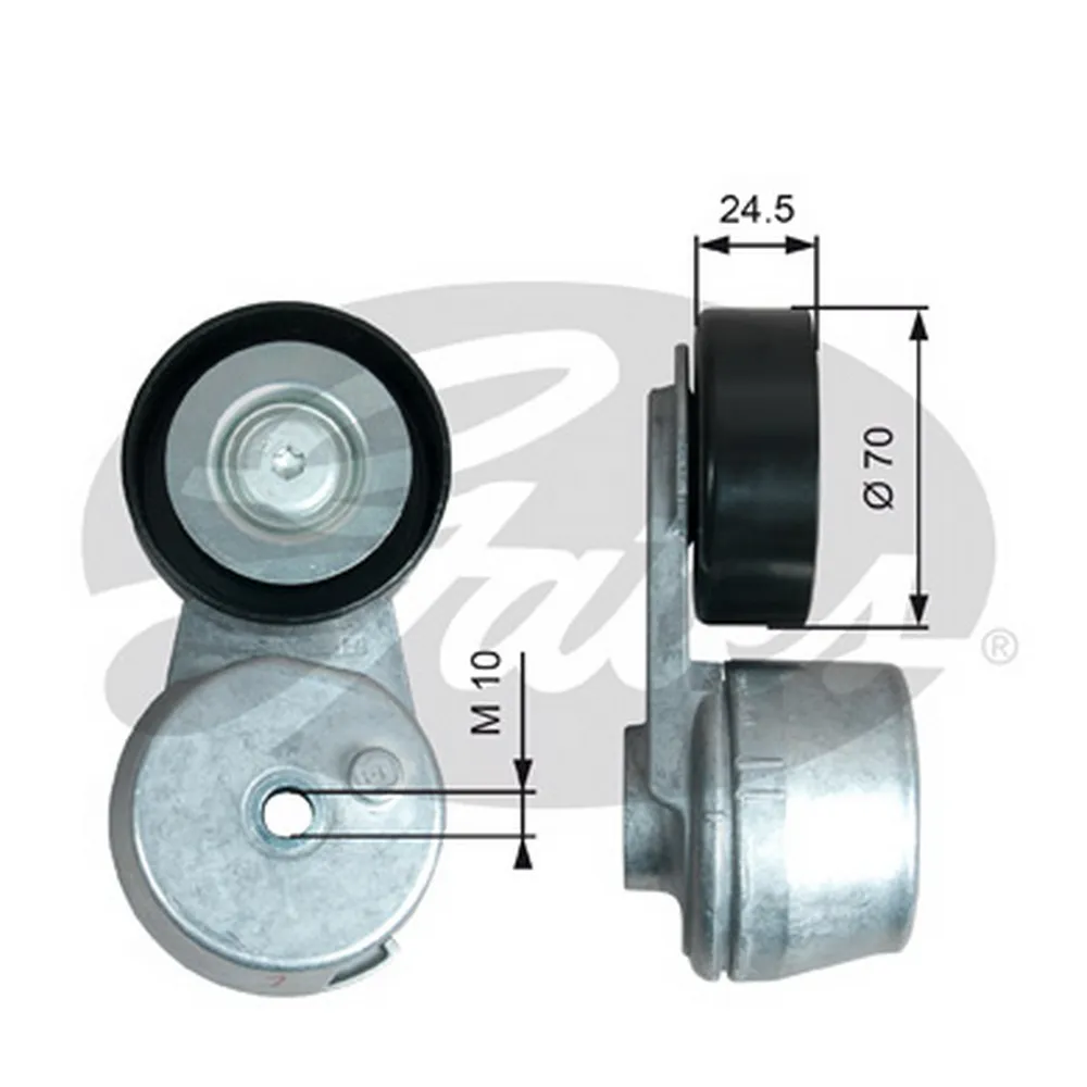 ролик натяжной в сборе с натяжителем Opel Astra/Corsa/Adam/Karl/Insignia 1.0-1.5i 14 GATES T39375