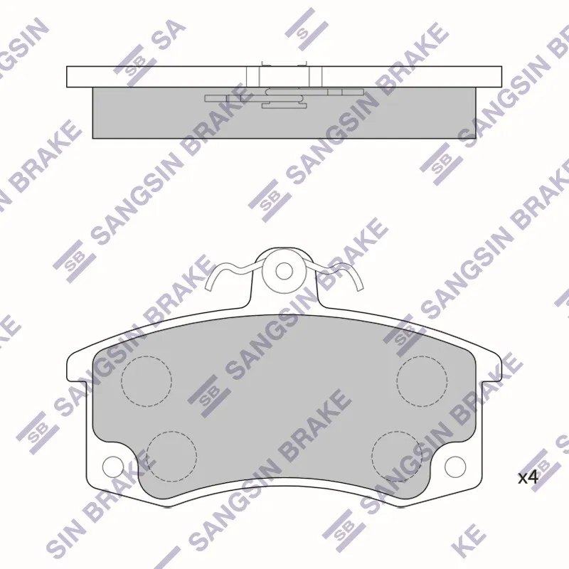 Колодки передние ВАЗ 2108,2109,2110, 2170, 2190 Granta SANGSIN BRAKE SP1181