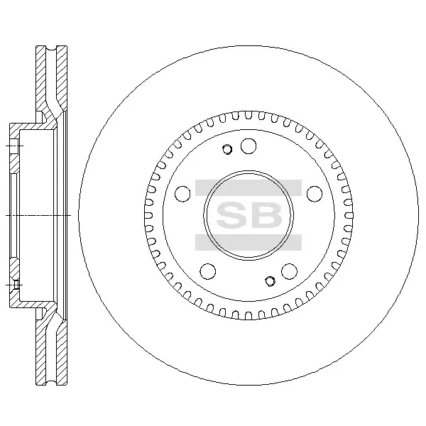 Диск тормозной передний HYUNDAI TUCSON/SONATA/ELANTRA SANGSIN BRAKE SD1058