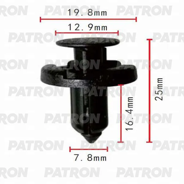 Клипса пластмассовая (комплект 10шт) Infiniti,Nissan применяемость: защ PATRON P37-0159S