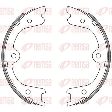 Колодки барабанные ручника nissan pathfinder navara 05 NISSAN REMSA 4264.00