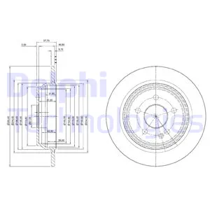 Диск тормозной задний DELPHI BG4063