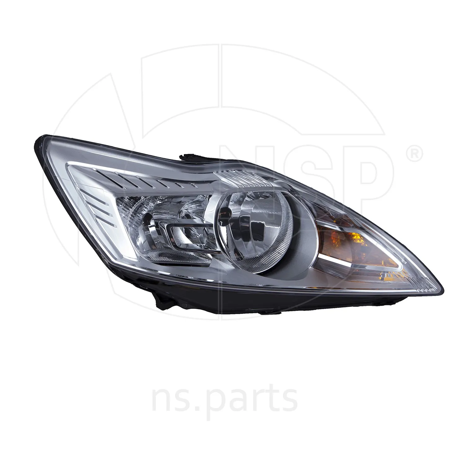 Фара правая FORD Focus II (08-) (хром)