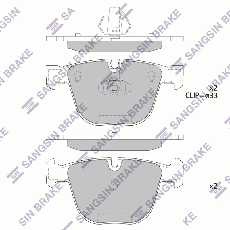 Колодки тормозные задние SANGSIN BRAKE SP2164