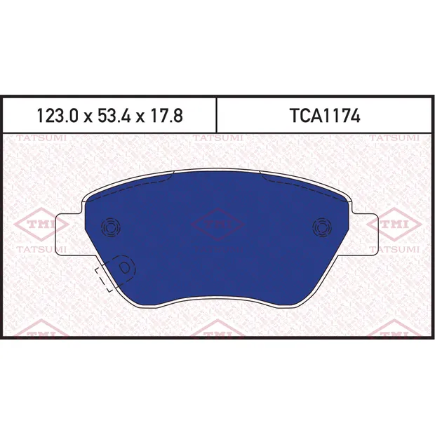 Колодки тормозные дисковые передние OPEL Corsa 06-> TATSUMI TCA1174