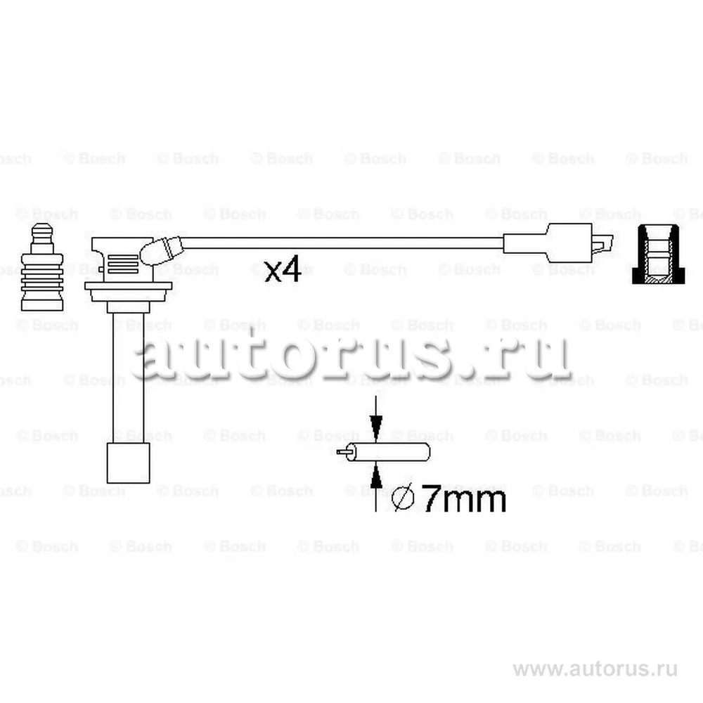 Провода высоковольтные SUZUKI BOSCH 0 986 356 810