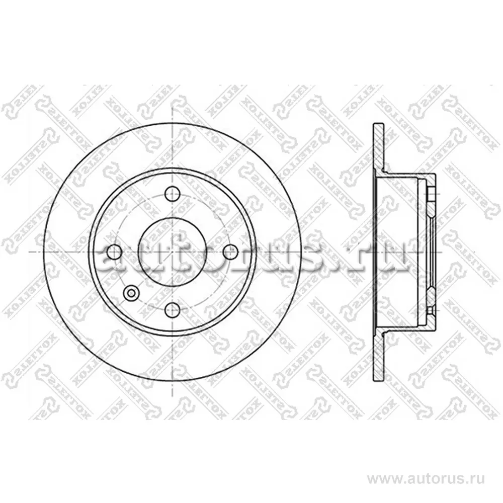 Диск тормозной передний FORD ESCORT/ORION 1.1-1. 239X10/58.1 STELLOX 60202513_SX