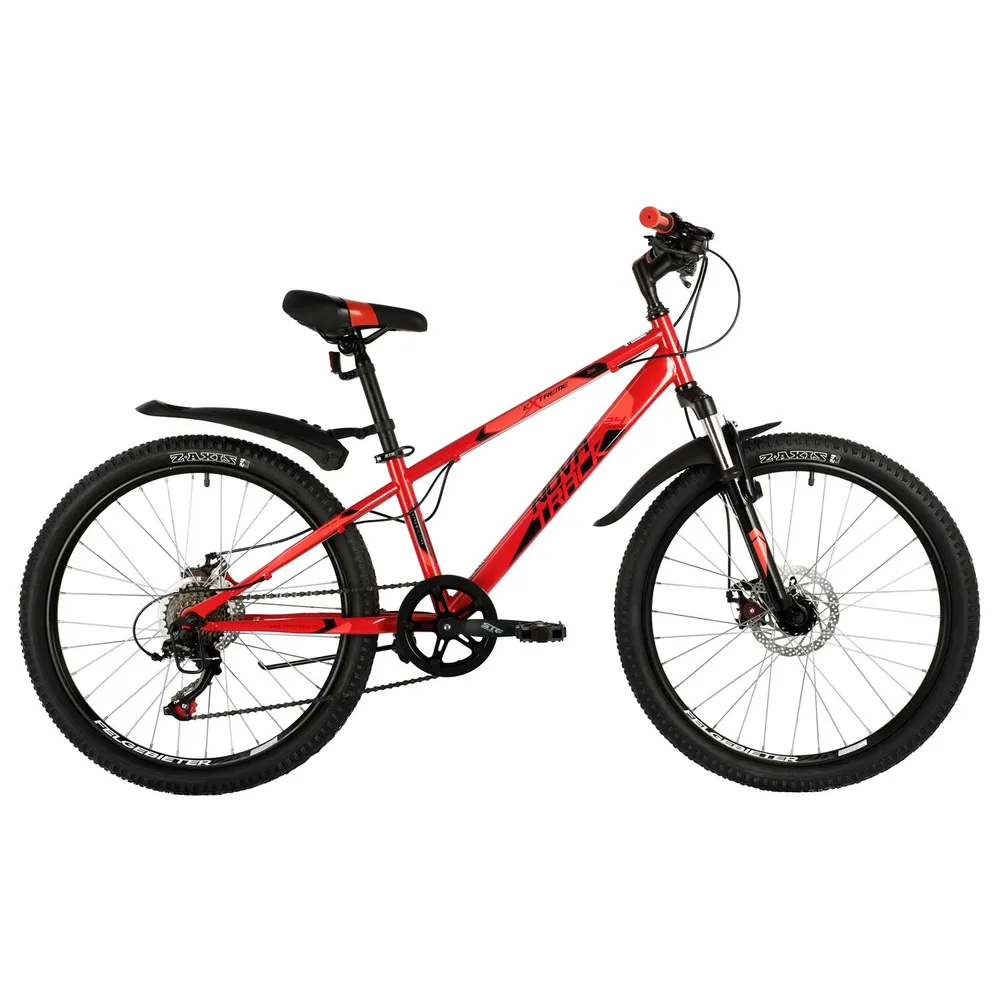 Велосипед 24 хардтейл Novatrack Extreme 6.D (2021) количество скоростей 6 рама сталь 12 красный
