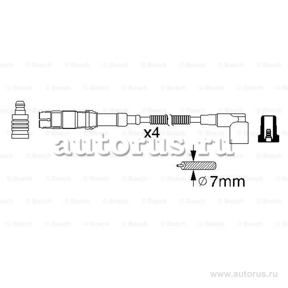 К-кт проводов BMW E46 1.6-1.8i 98 BOSCH 0986356310