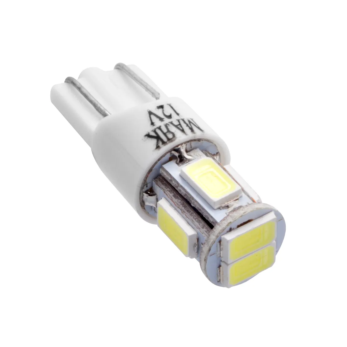 Лампа светодиодная 12V T10 10W W2,1x9,5d Маяк Ультра 180° WHITE 2 шт. блистер 12T10-W6SMD56302BL