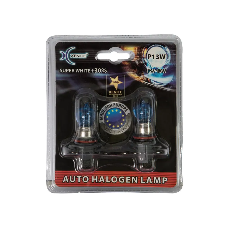 Лампа 12V P13W 13W+30 PG18.5D-1 блистер (2шт.) Super White XENITE XENITE 1007070