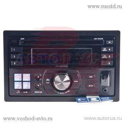 Проигрыватель CD,MP3 ALPINE CDE-W233R, 4x50вт, 2DIN