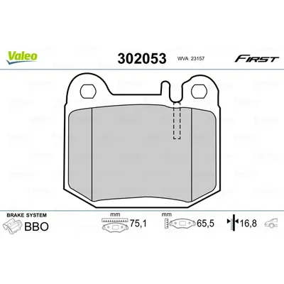 К-т дисков. тормоз. колодок VALEO 302053
