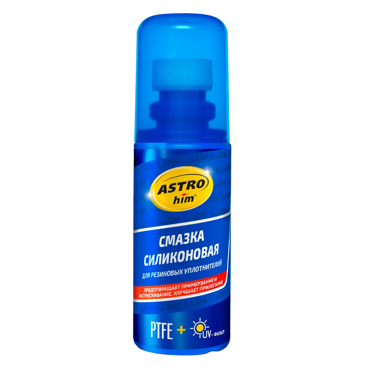 Смазка силиконовая для уплотнителей с PTFE и UV-фильтром, с губкой-аппликатором 100 мл ASTROhim AC46 ASTROhim AC4642