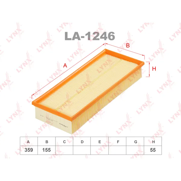 Фильтр воздушный MB S-CLASSE W140 91-98 LYNXauto LA-1246