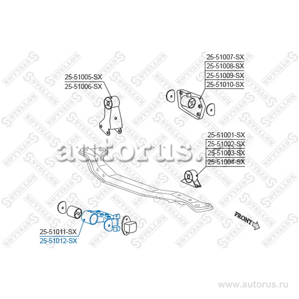 Подушка ДВС п.Hyundai Accent DOHC 98-99 STELLOX 2551012_SX