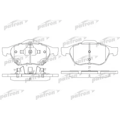 Колодки тормозные дисковые передн TOYOTA: AVENSIS 99-03, AVENSIS Liftback 99- PATRON PBP1447