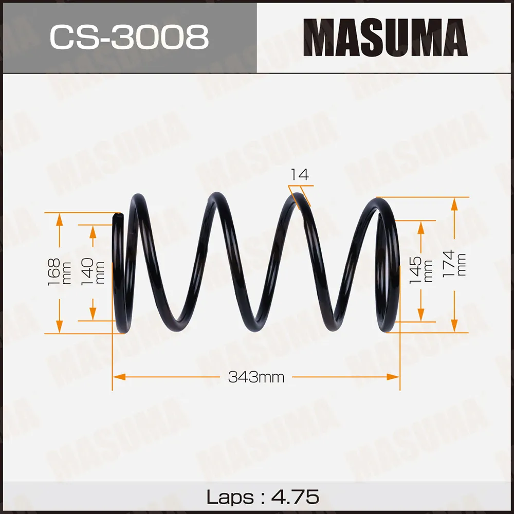 Пружина передняя MITSUBISHI LANCER MASUMA CS-3008