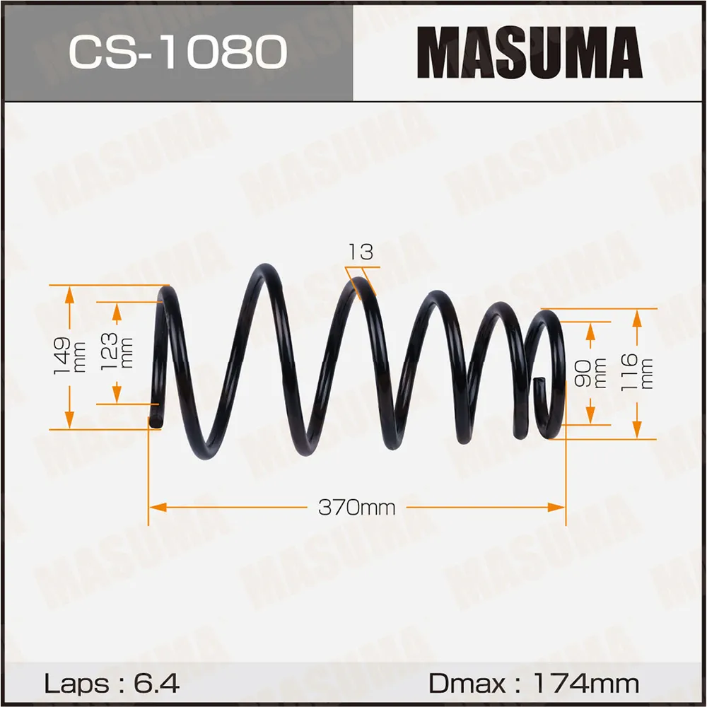 Пружина подвески MASUMA CS-1080