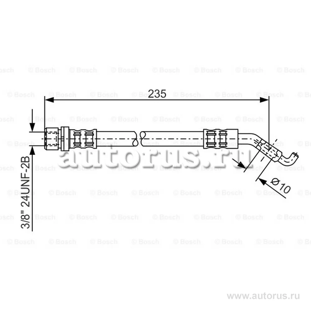 Шланг тормозной задний L=R BOSCH 1 987 476 207