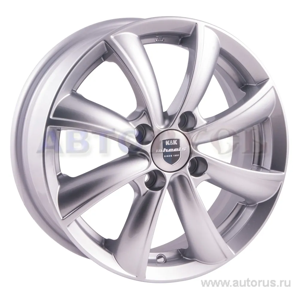 Диск литой R15 6J 4x114.3/66.1 ET40 КИК Бриз блэк платинум 24187