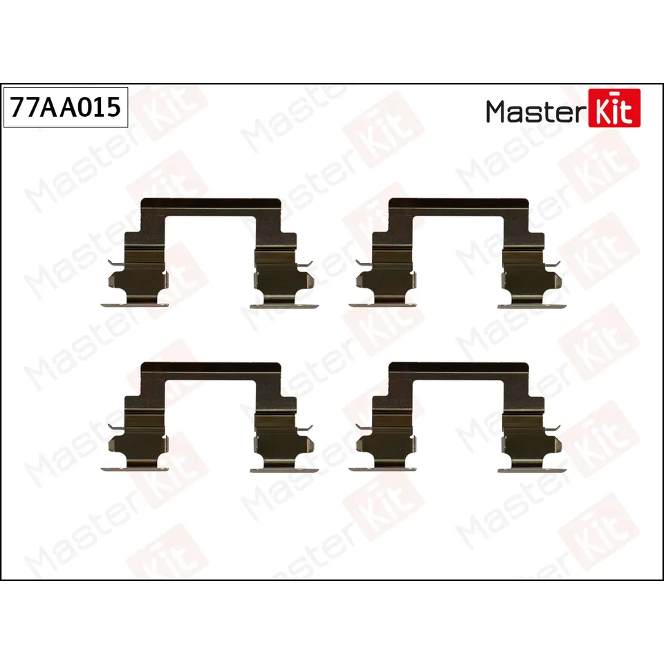 Комплект установочный тормозных колодок JEEP Compass (MK49) 06-> / MITSUBISHI Lancer VIII MASTERKIT 77AA015