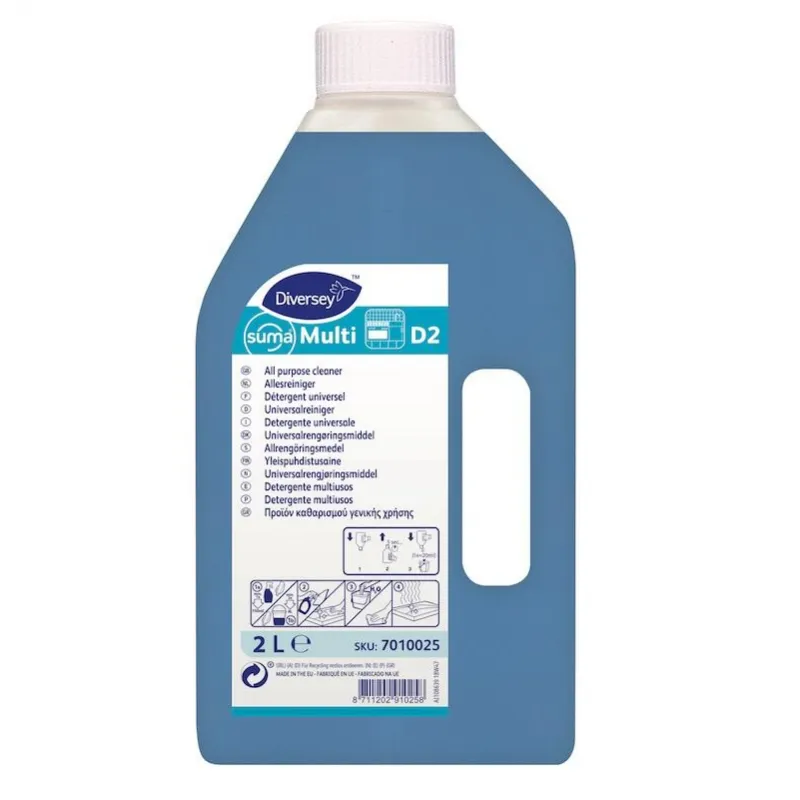 Профхим д/кухни д/комплекс уборки-обезжир Diversey/Suma Multi D2, 2л 1509793
