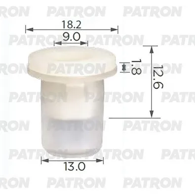 Клипса пластмассовая Клипса втулка закладная крепеж заднего фонаря Geel PATRON P37-3807