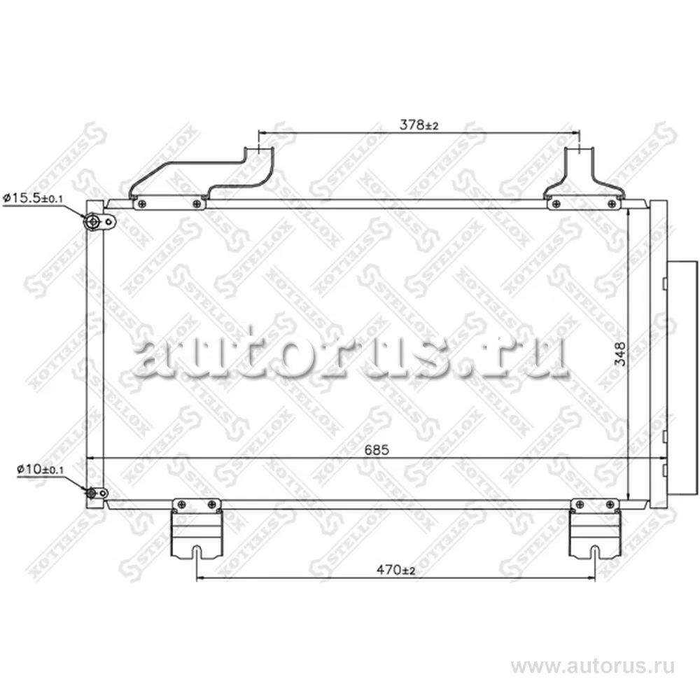 Радиатор кондиционера Honda Accord 2.0-2.4i 16V 08> STELLOX 10-45672-SX